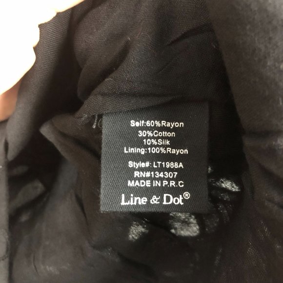 Line + Dot NWT Women's Small Black Floral Lace One Shoulder Asymmetrical Top - Picture 7 of 8